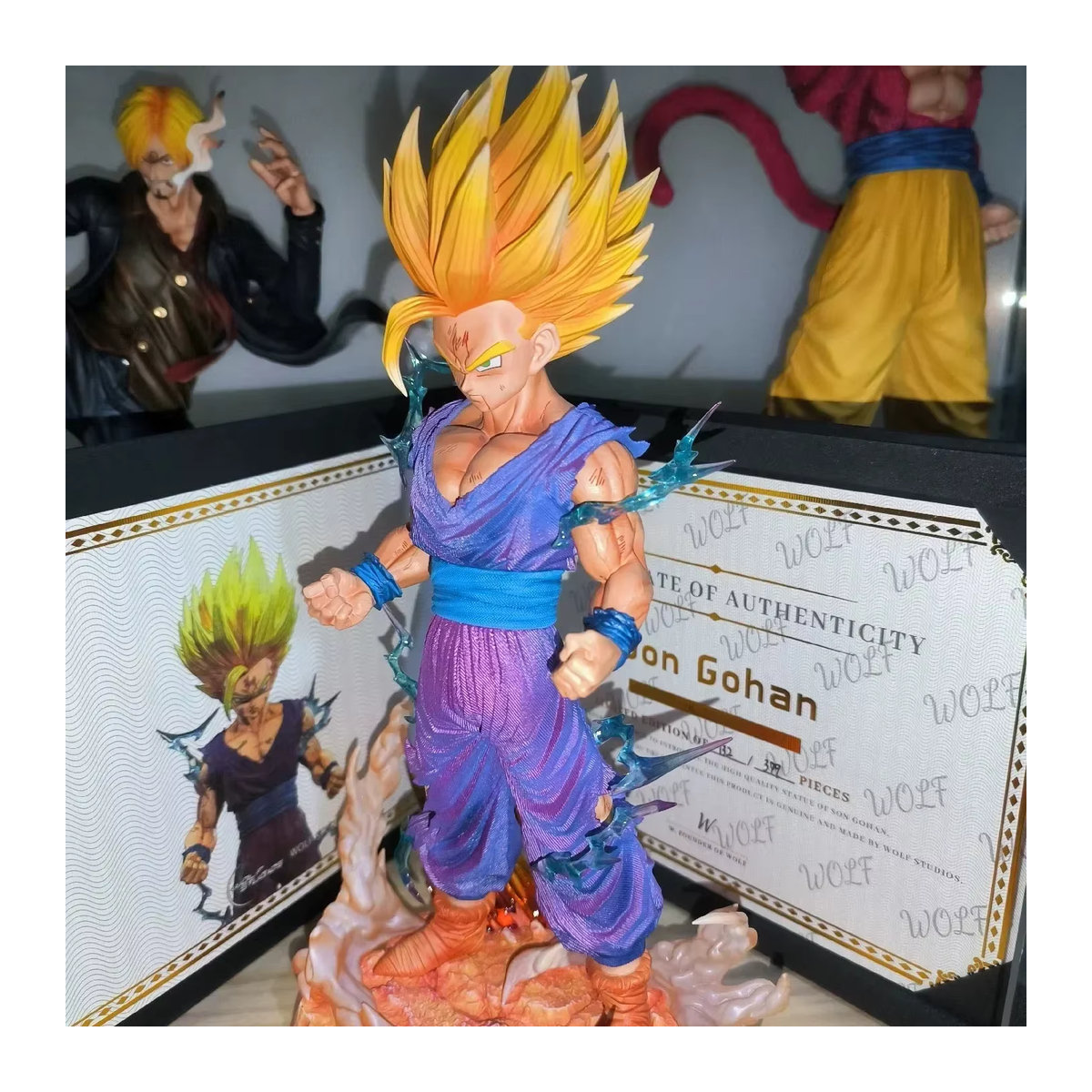 Bandai Dragon Ball Z Gohan Super Saiyan 2 Sammlerfigur aus Kunstharz, Höhe: 28 cm, mehrfarbig - Bild 4