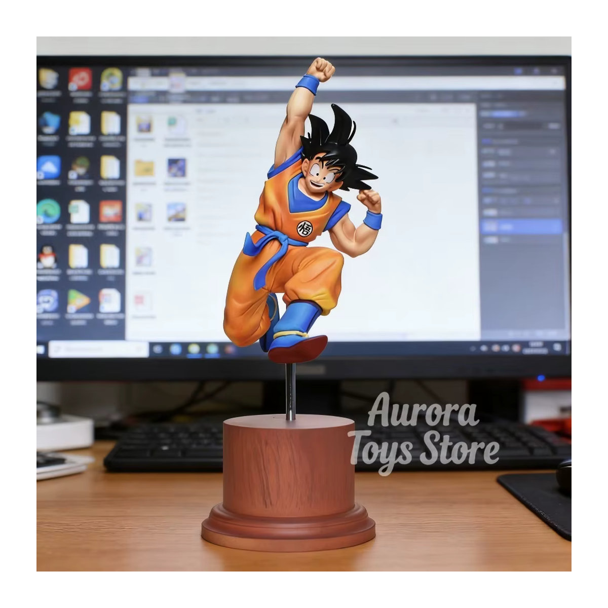Bandai Dragon Ball Z Goku Actionfigur aus PVC in Orange, 25 cm Höhe - Bild 2