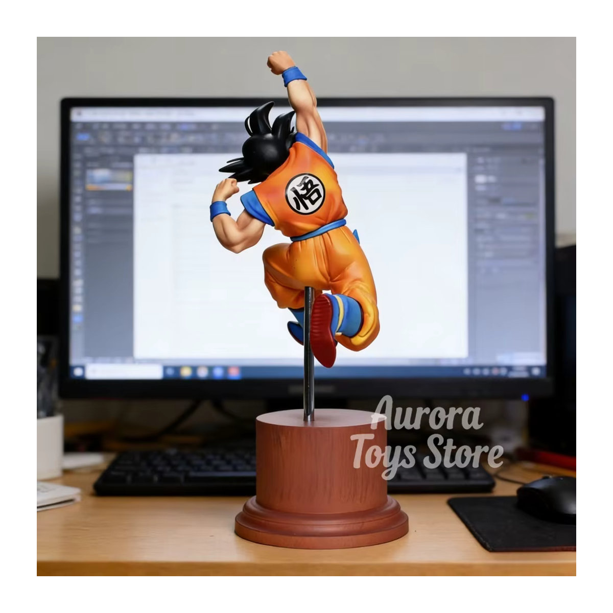 Bandai Dragon Ball Z Goku Actionfigur aus PVC in Orange, 25 cm Höhe - Bild 3