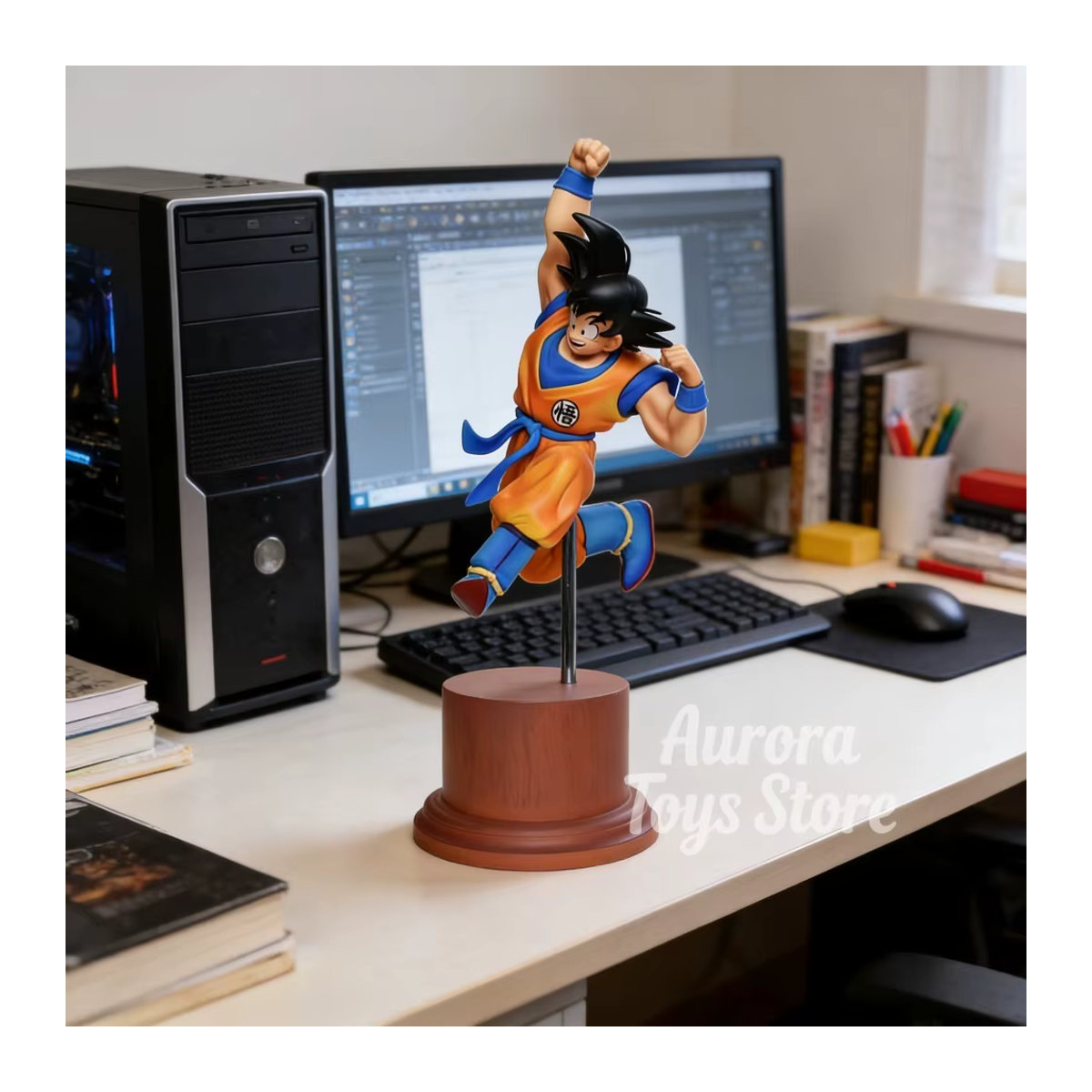 Bandai Dragon Ball Z Goku Actionfigur aus PVC in Orange, 25 cm Höhe - Bild 5