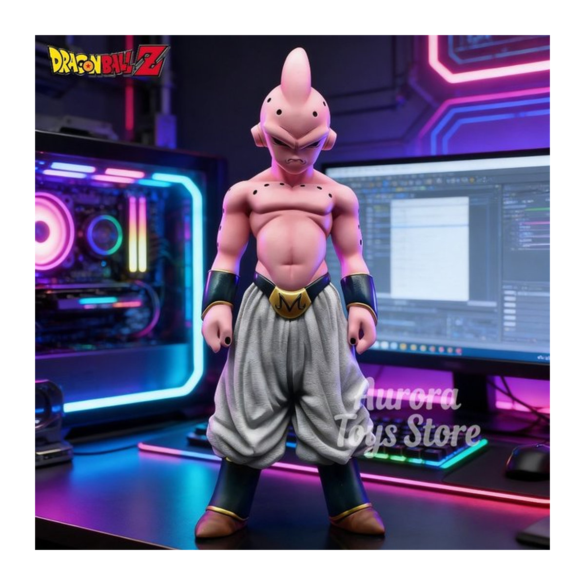 Bandai Dragon Ball Z Majin Buu Actionfigur aus PVC in Rosa, 21 cm Höhe - Bild 1