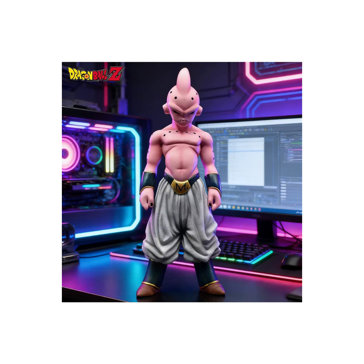 Bandai Dragon Ball Z Majin Buu Actionfigur aus PVC in Rosa, 21 cm Höhe - Bild 4