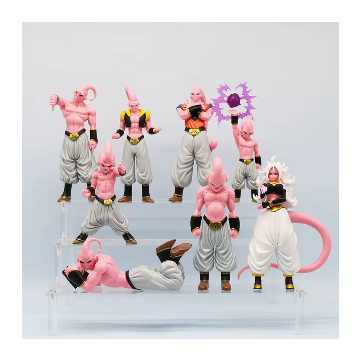 Bandai Dragon Ball Z Majin Buu Actionfiguren Set aus 8 Teilen, Super Saiyajin PVC Modell Figuren für Sammler und Kinder, mehrfarbig - Bild 2