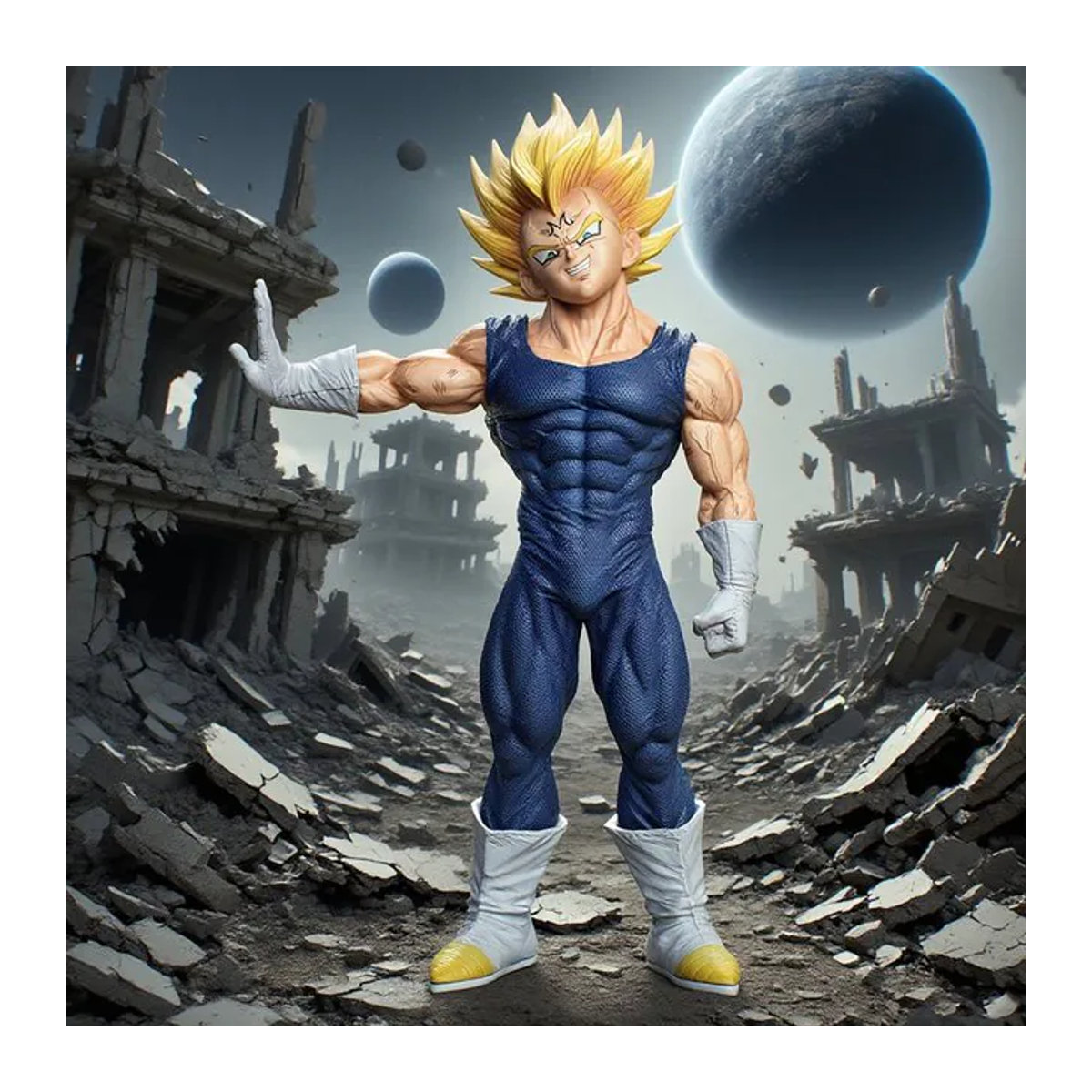 Bandai Dragon Ball Z Majin Vegeta Actionfigur aus Kunststoff, mehrfarbig, Höhe: 26 cm - Bild 1
