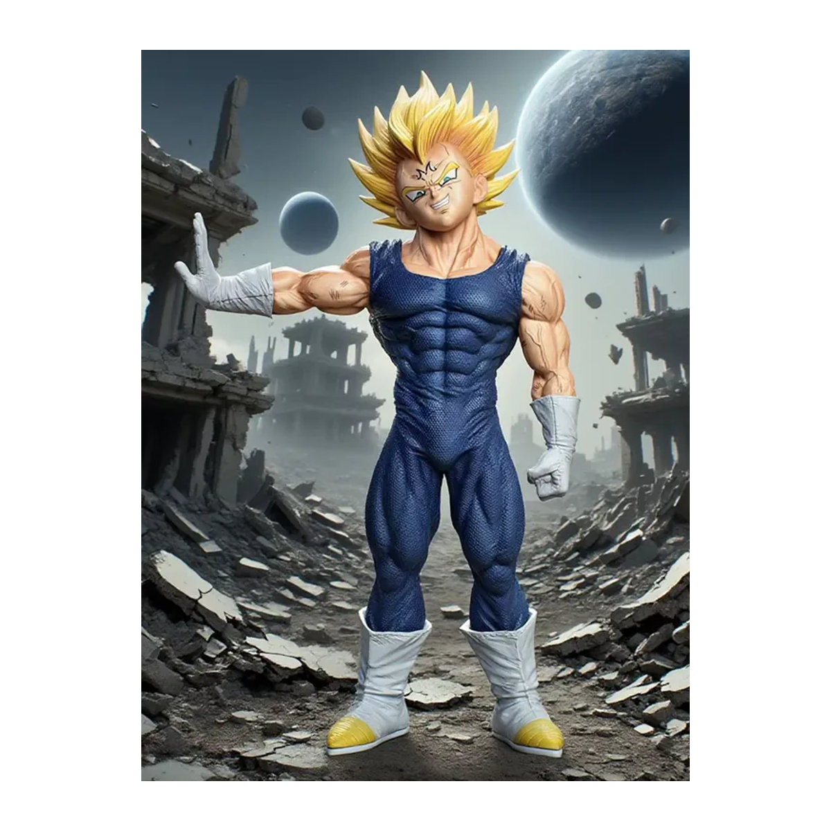 Bandai Dragon Ball Z Majin Vegeta Actionfigur aus Kunststoff, mehrfarbig, Höhe: 26 cm - Bild 3