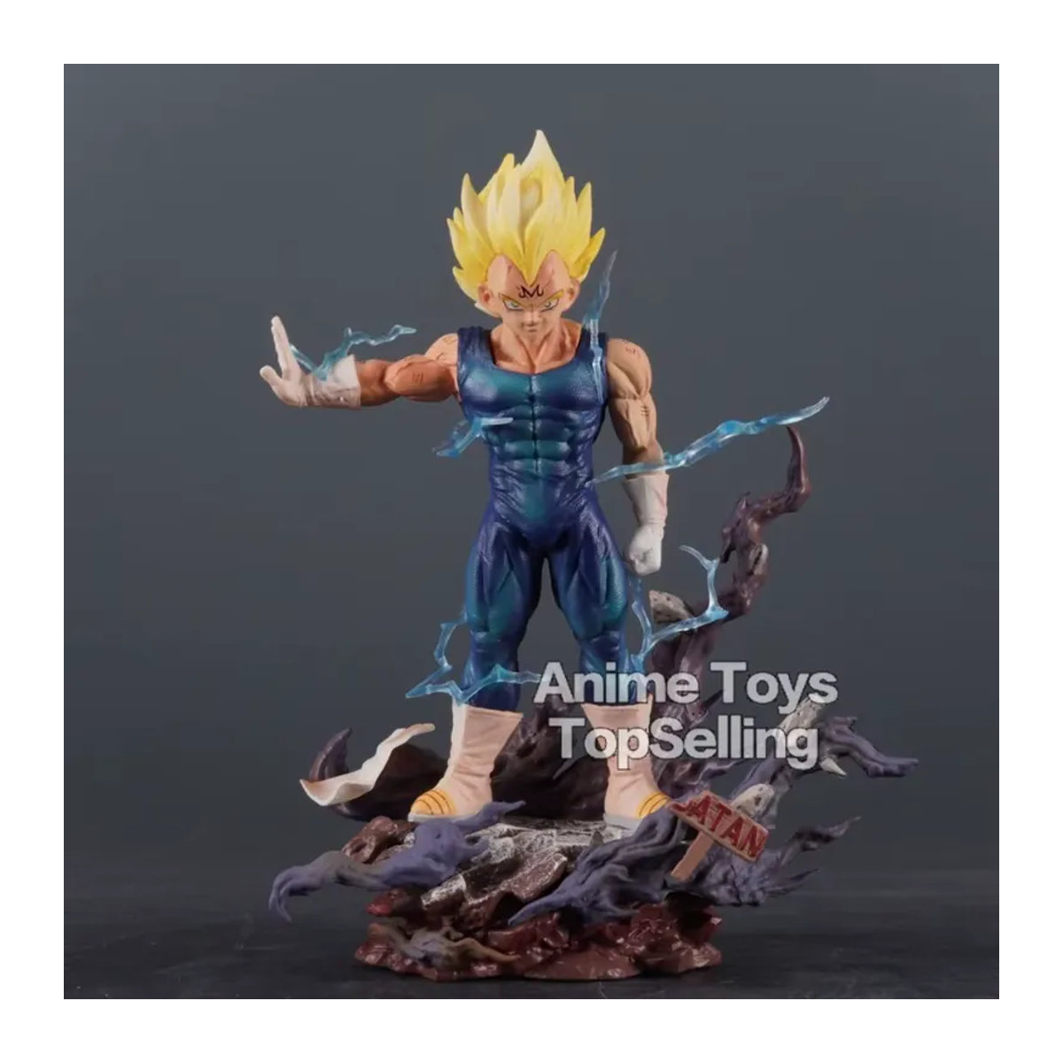 Bandai Dragon Ball Z Majin Vegeta Actionfigur mit austauschbaren Händen und Köpfen, mehrfarbig, Höhe: 18,5 cm - Bild 2