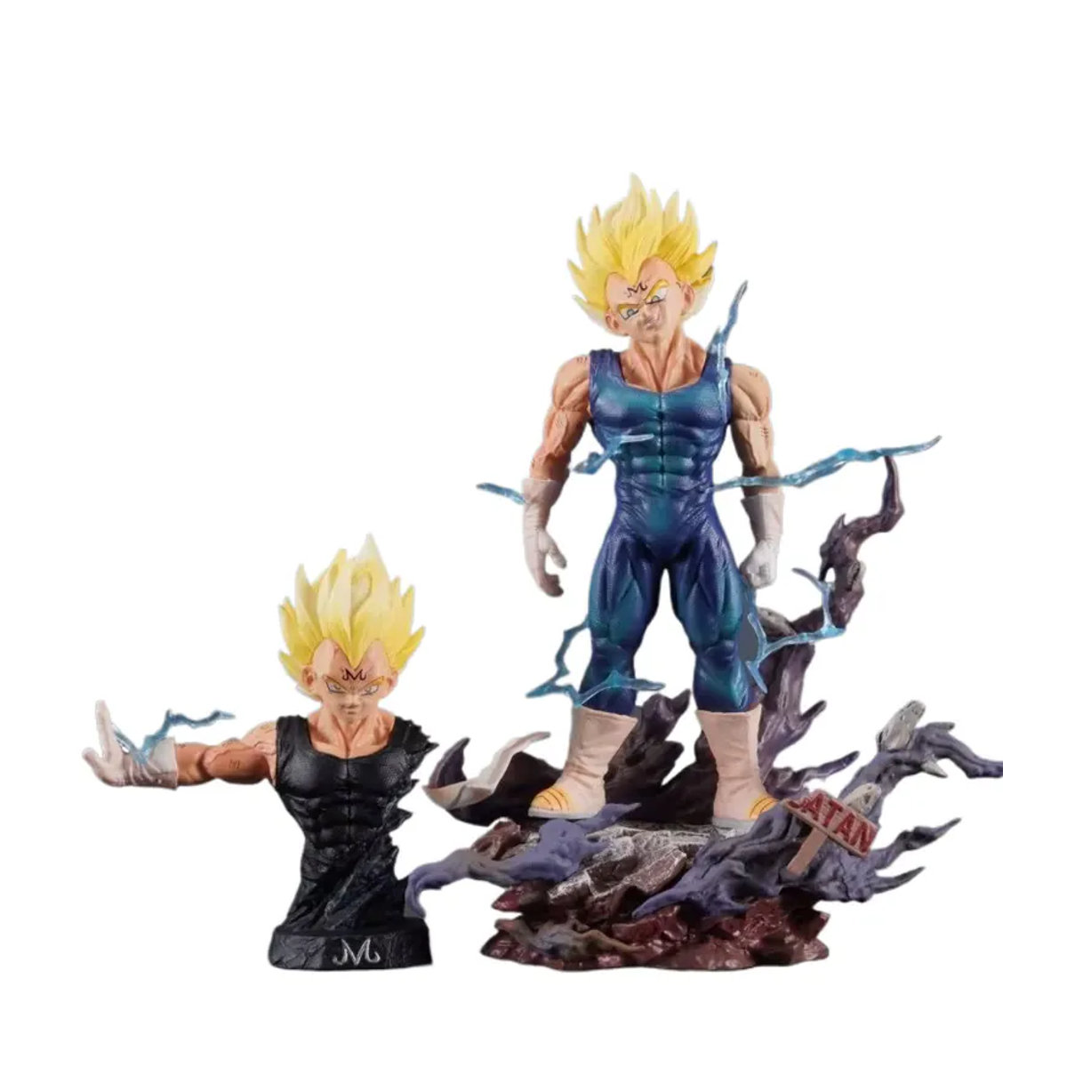 Bandai Dragon Ball Z Majin Vegeta Actionfigur mit austauschbaren Händen und Köpfen, mehrfarbig, Höhe: 18,5 cm - Bild 3