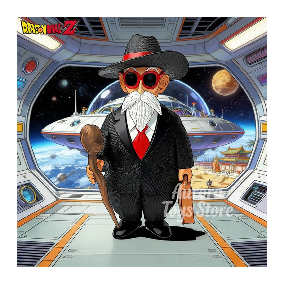 Bandai Dragon Ball Z Master Roshi Anime Figur aus Kunststoff, mehrfarbig, Höhe: 16 cm - Bild 1