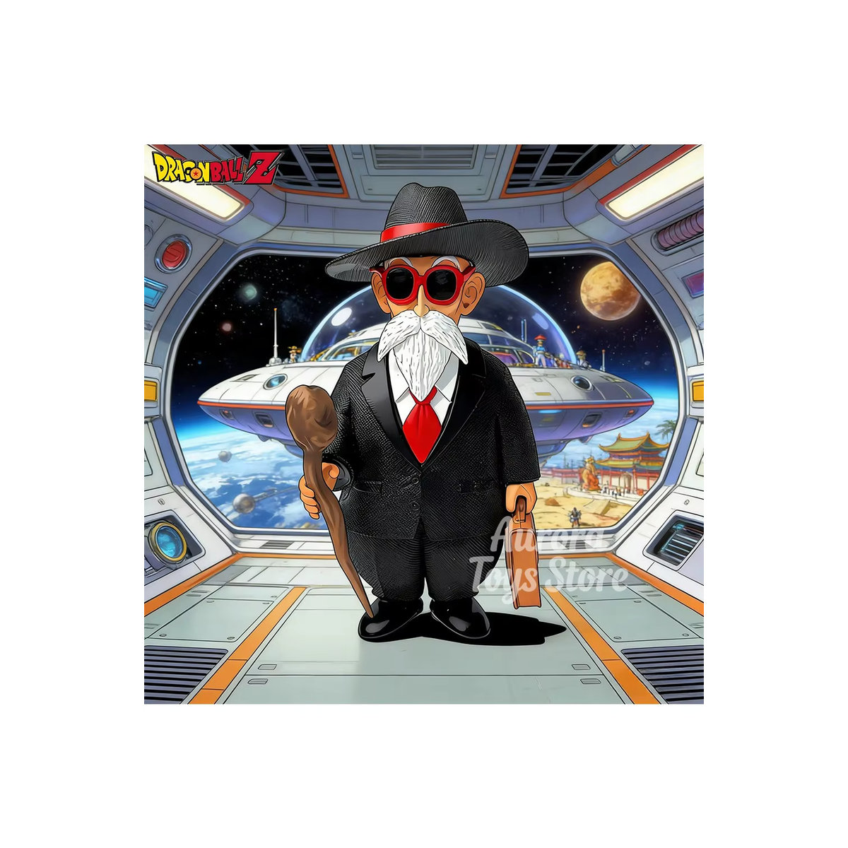 Bandai Dragon Ball Z Master Roshi Anime Figur aus Kunststoff, mehrfarbig, Höhe: 16 cm - Bild 6