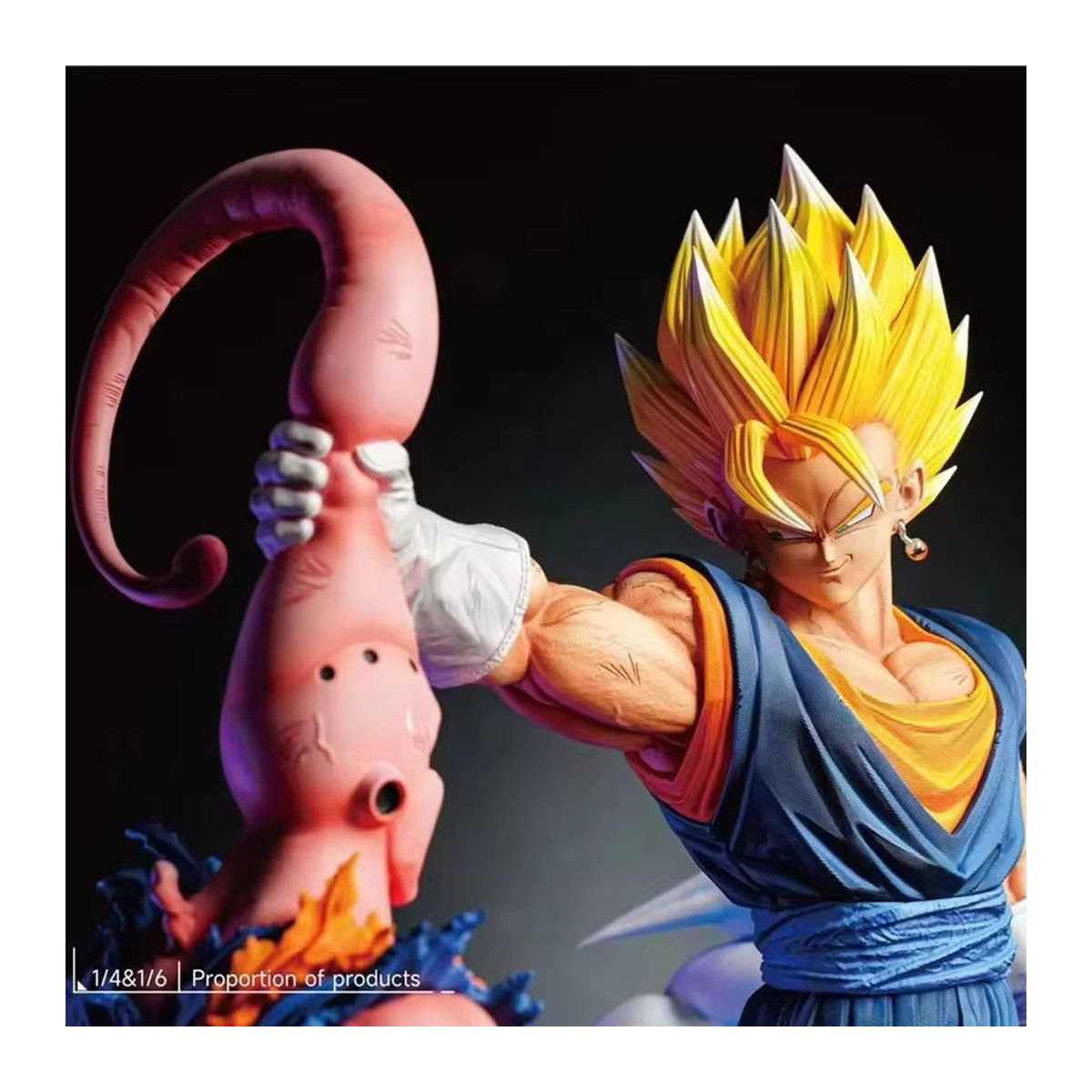 Bandai Dragon Ball Z Sammler-Actionfigur Majin Buu Vs Vegetto aus PVC, mehrfarbige Spielzeugstatue, Höhe: 33 cm - Bild 1