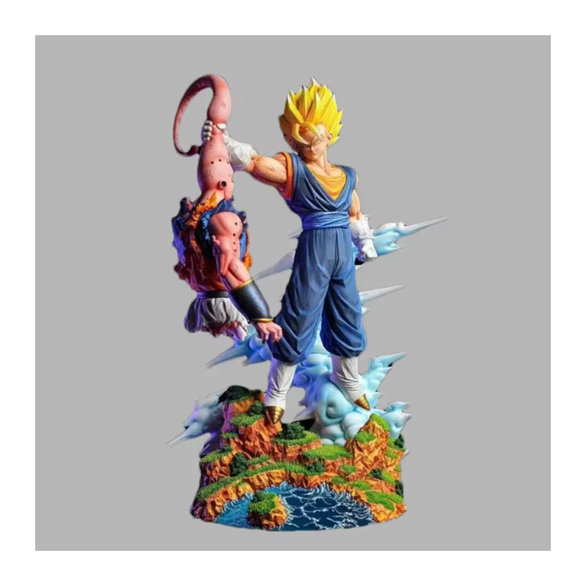 Bandai Dragon Ball Z Sammler-Actionfigur Majin Buu Vs Vegetto aus PVC, mehrfarbige Spielzeugstatue, Höhe: 33 cm - Bild 4