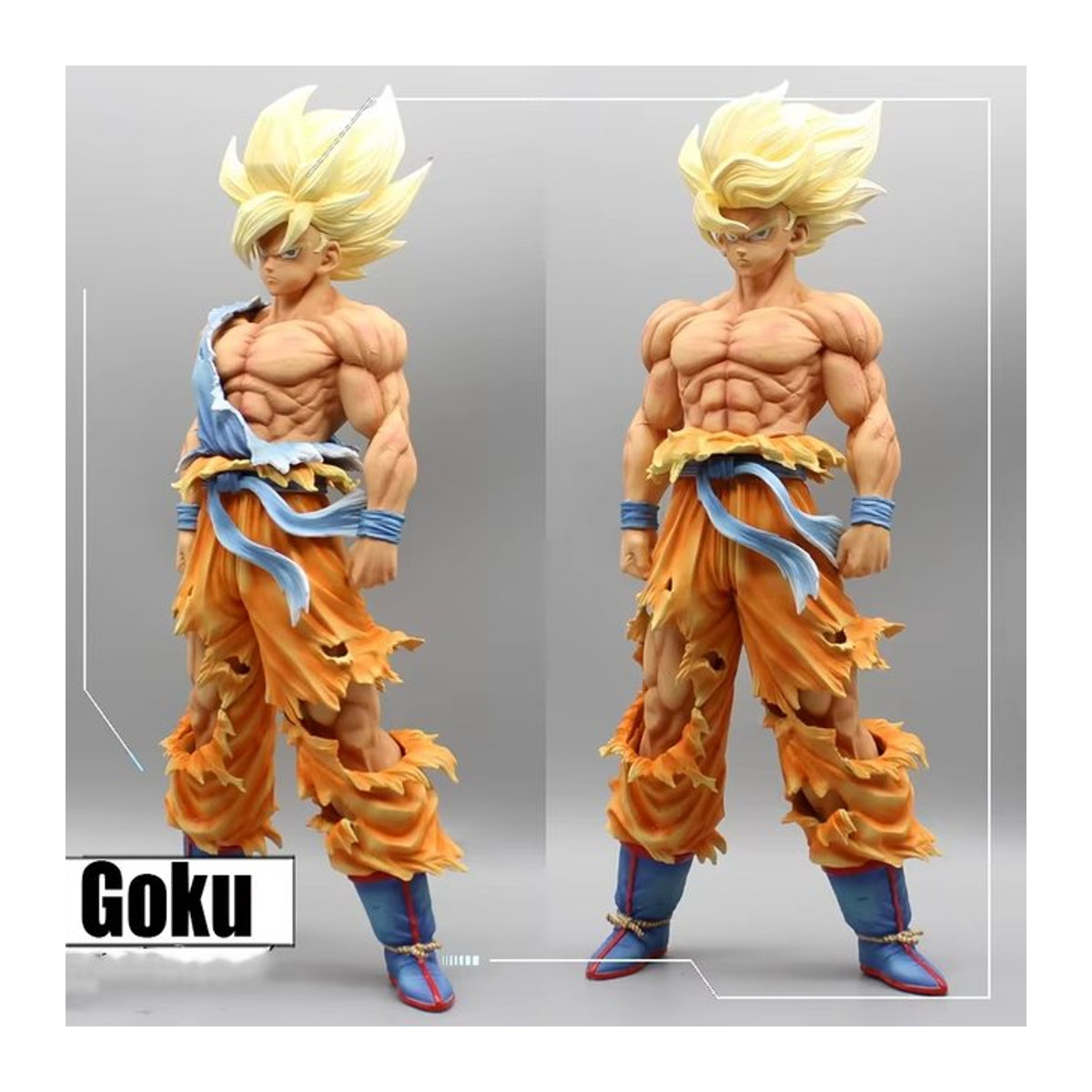 Bandai Dragon Ball Z Son Goku Namek Anime-Figur Super Saiyan Goku Statue aus Kunststoff, mehrfarbig, Höhe: 44 cm - Bild 1