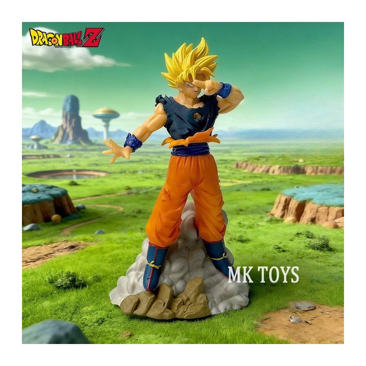 Bandai Dragon Ball Z Super Saiyajin Goku Actionfigur aus PVC, mehrfarbig, Höhe: 15 cm - Bild 1