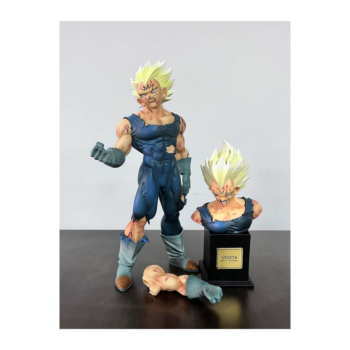 Bandai Dragon Ball Z Vegeta Actionfigur mit austauschbarem Kopf als Majin Vegeta Sammlerstück, mehrfarbig, Höhe: 28 cm - Bild 7