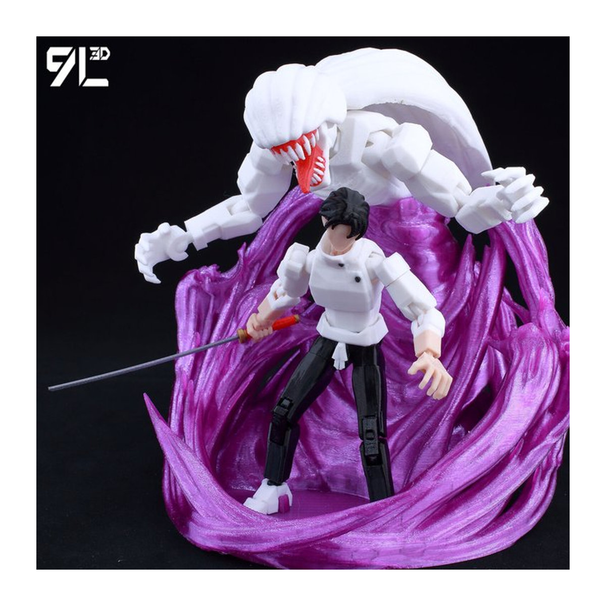 Bandai Dummy13 JJK Anime Figuren 3D Gedruckt, Bewegliche Multi-Jointed Modellfiguren in Schwarz und Mehrfarbig - Bild 1
