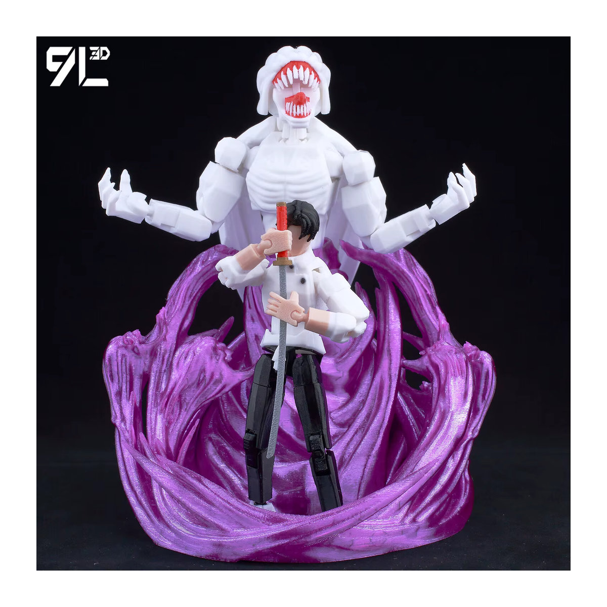 Bandai Dummy13 JJK Anime Figuren 3D Gedruckt, Bewegliche Multi-Jointed Modellfiguren in Schwarz und Mehrfarbig - Bild 2