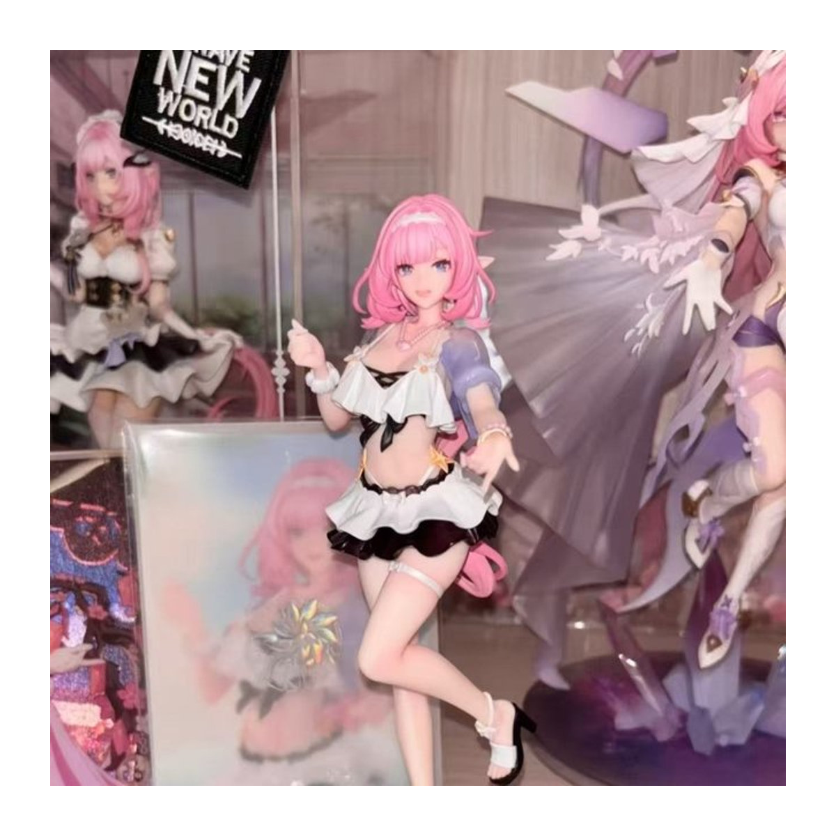 Bandai Elysia PVC-Figur Honkai Impact 3rd Beach Badeanzug Ver. Anime Desktop Modell Ornament, mehrfarbig, Höhe: 23 cm - Bild 1