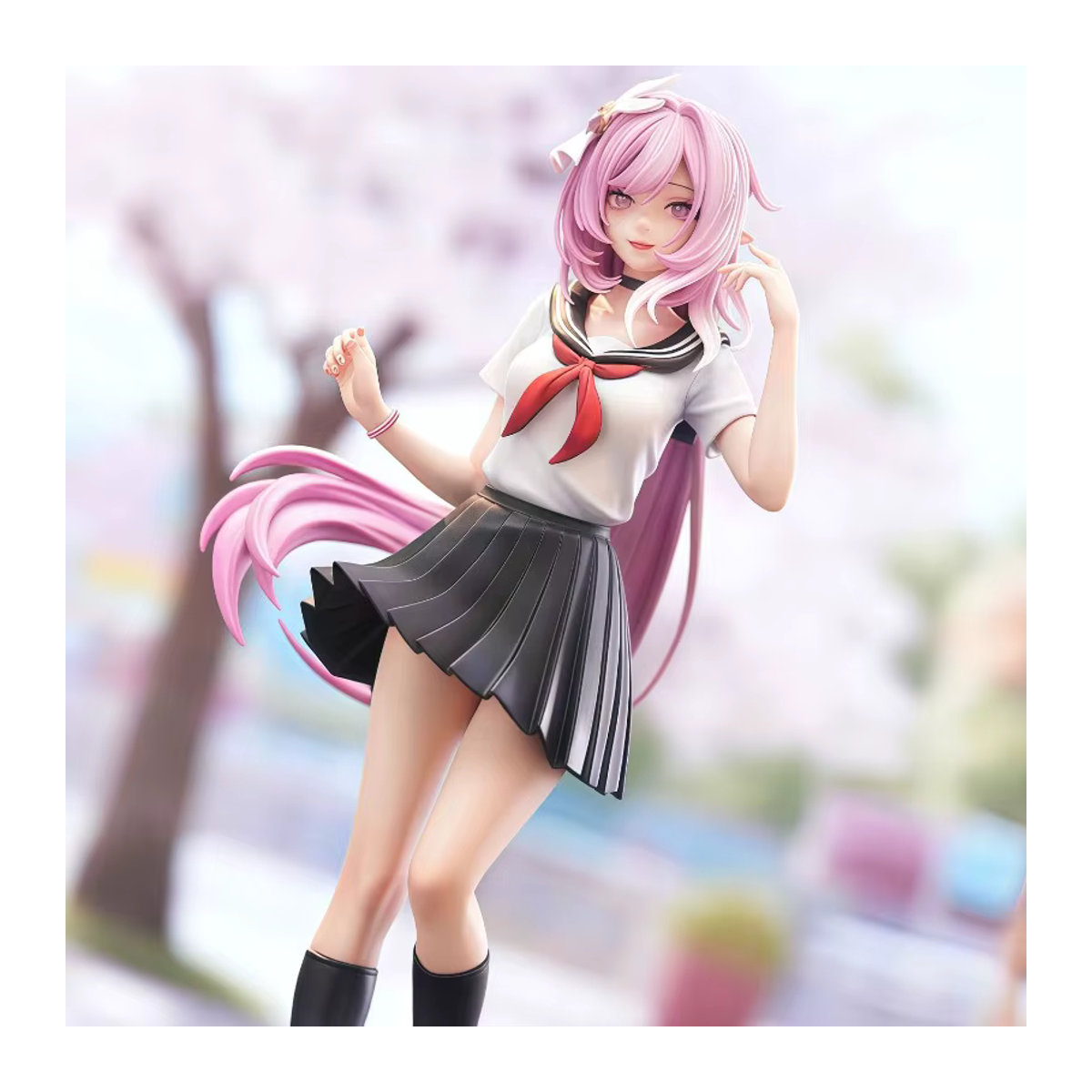 Bandai Elysia Schuluniform Stehende Cartoon-Figur Statue in Rosa mit Sweetheart Design als ästhetisches Sammlerstück - Bild 2