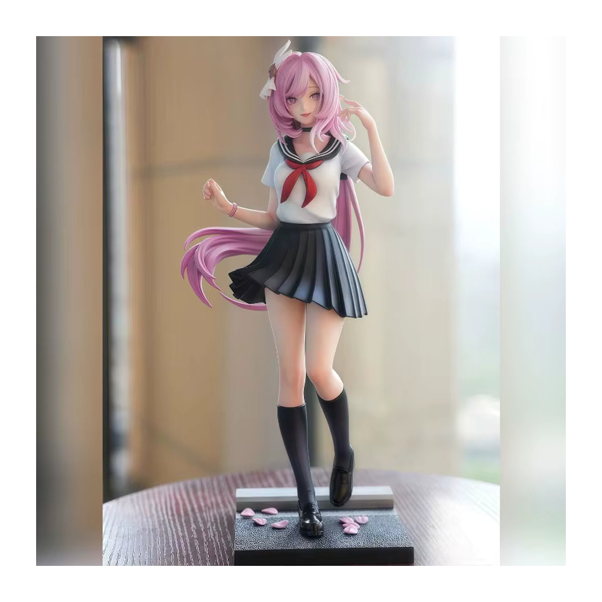 Bandai Elysia Schuluniform Stehende Cartoon-Figur Statue in Rosa mit Sweetheart Design als ästhetisches Sammlerstück - Bild 6