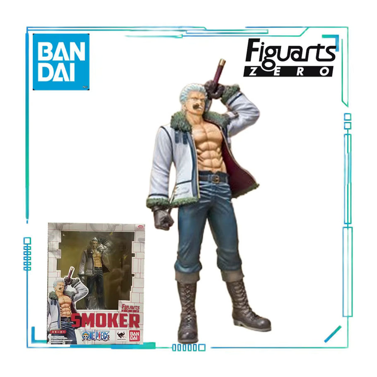 BANDAI FiguartsZERO One Piece Anime Figuren Sir Crocodile, Smoker und Bartholomew Kuma aus Kunststoff in Mehrfarbig - Bild 4