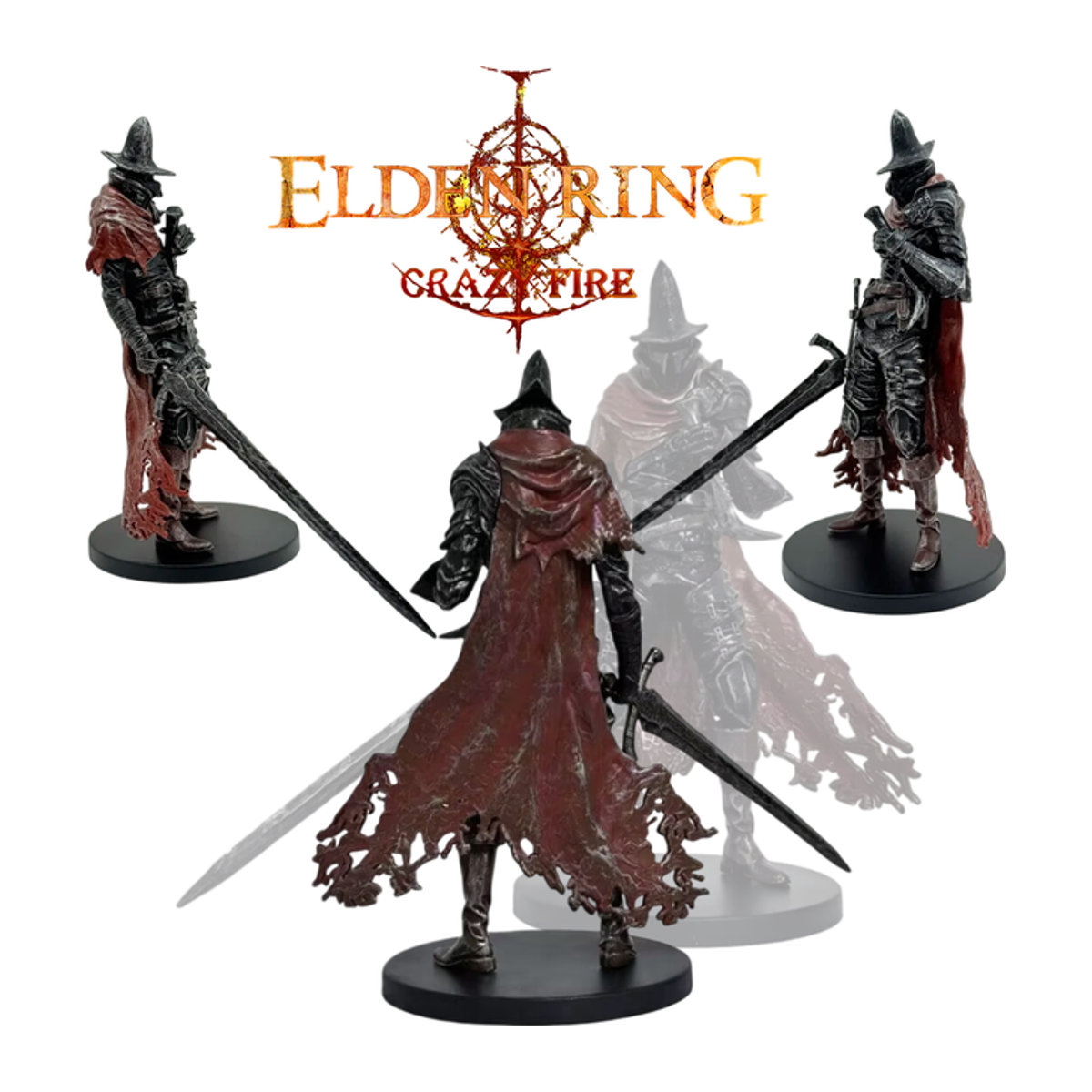 Bandai Fractured Knights Figuren Elden Ring Dark Souls Desktop-Accessoires in Schwarz, Höhe: 20 cm - Bild 1