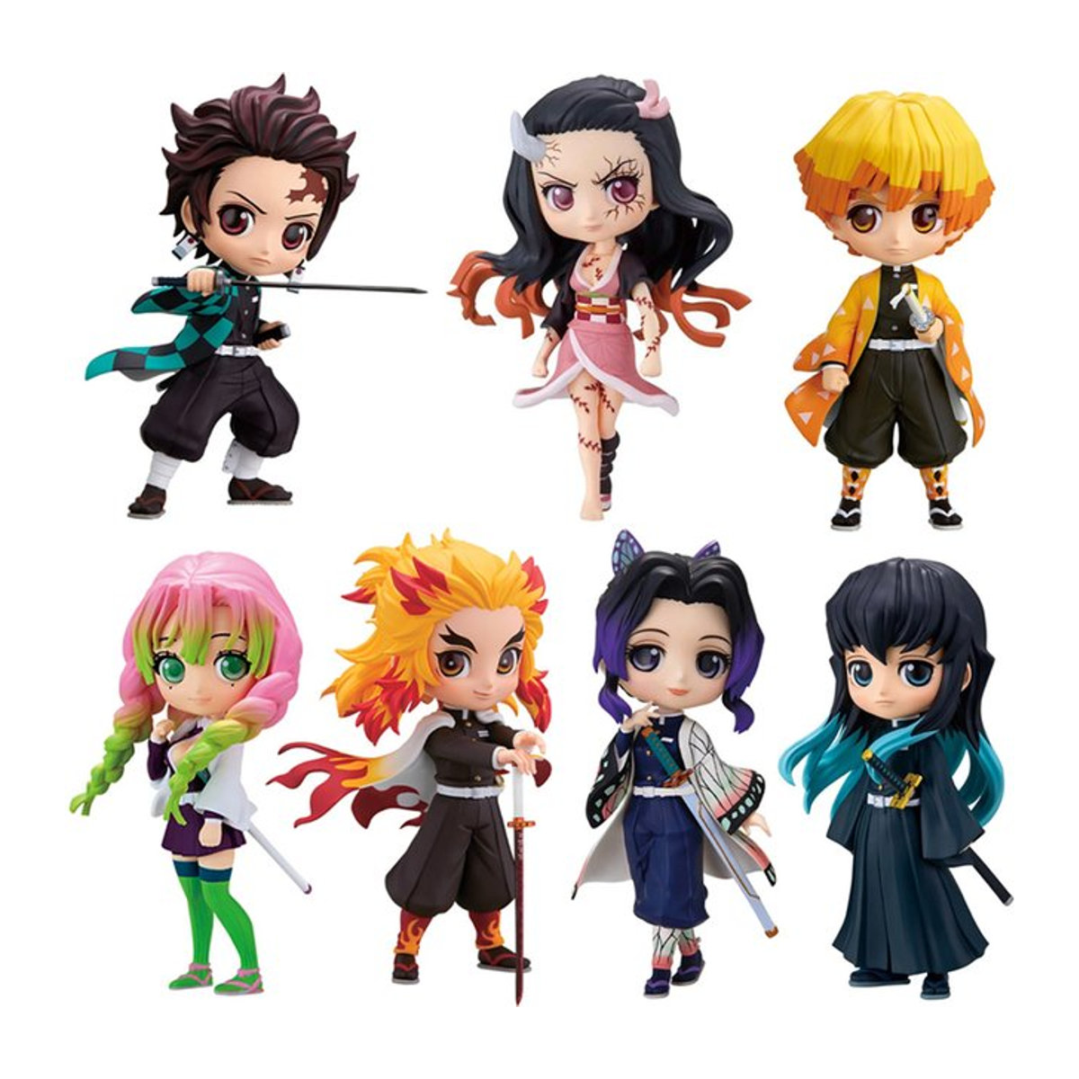 Bandai Ghost Slayer You Bean Ganlu Q-Version Anime PVC-Modell Desktop-Dekoration mehrfarbig - Bild 1