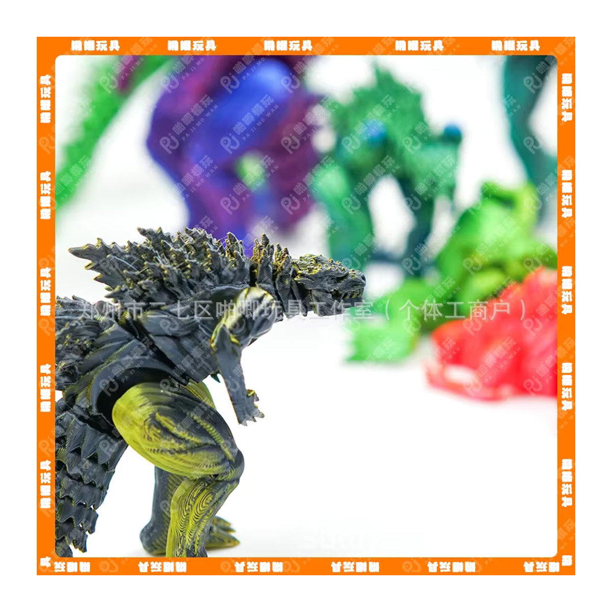 Bandai Godzilla Action Figure Q Version 3D Gedrucktes Monster Modell in Mehrfarbig als Desktop Ornament - Bild 5