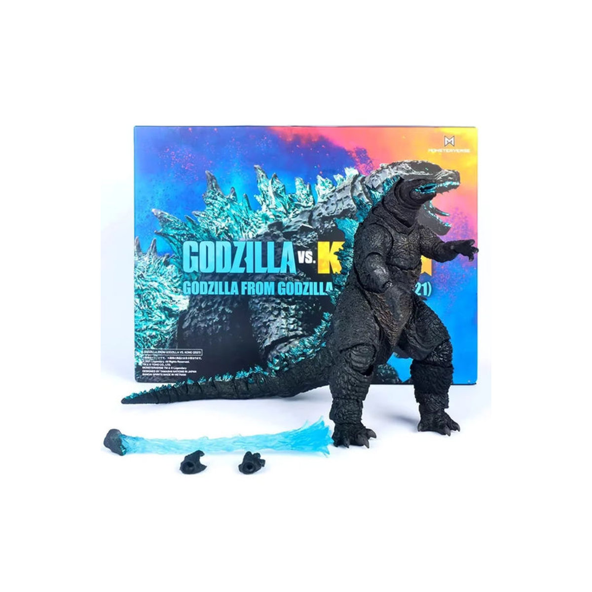 Bandai Godzilla Actionfigur König der Monster 2021, schwarze Sammlerfigur aus Kunststoff, Höhe: 16 cm - Bild 7