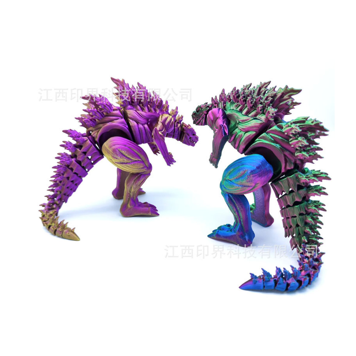 Bandai Godzilla Actionfigur Q-Version Muskel-Design, 3D-gedrucktes Monster-Modell aus Kunststoff, mehrfarbig, Höhe: 18 cm - Bild 2