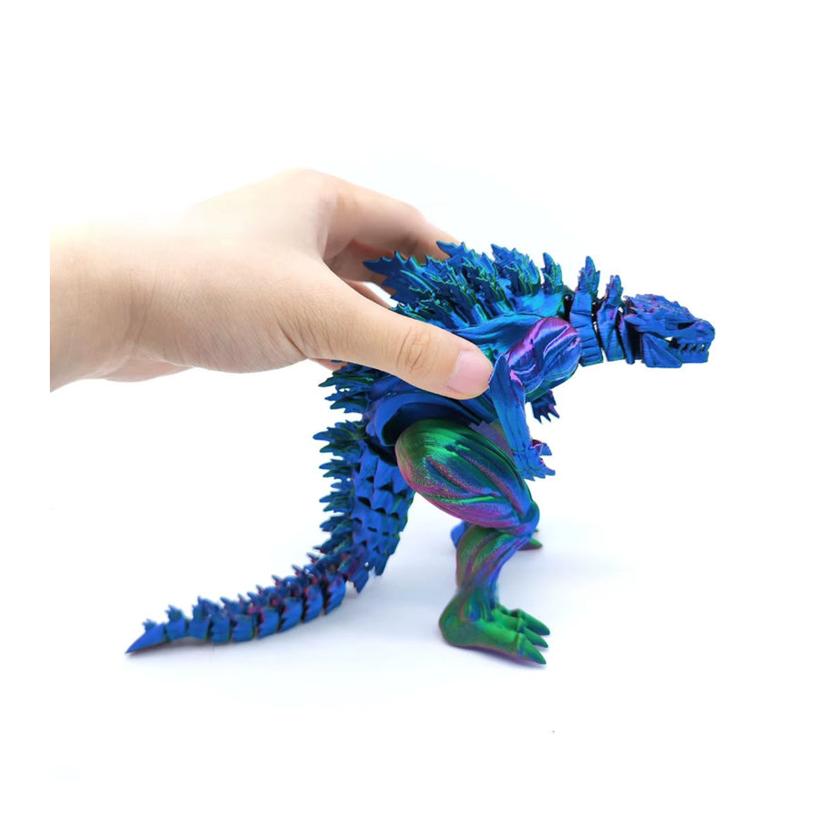 Bandai Godzilla Actionfigur Q-Version Muskel-Design, 3D-gedrucktes Monster-Modell aus Kunststoff, mehrfarbig, Höhe: 18 cm - Bild 3