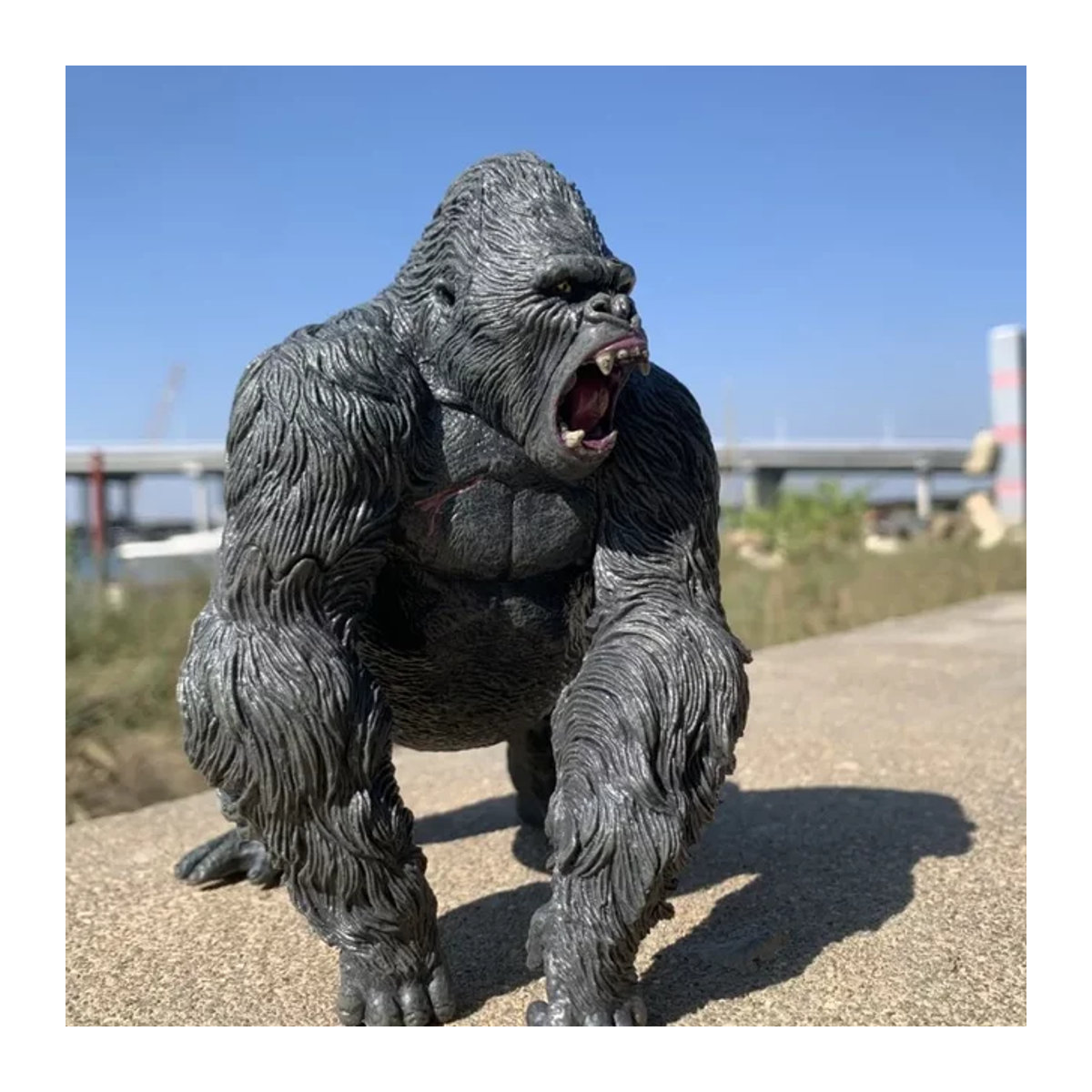 Bandai Godzilla vs Kong King Kong Gorilla Modellfigur aus Kunststoff, Grau, Höhe: 15 cm - Bild 1