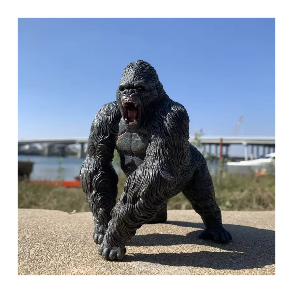 Bandai Godzilla vs Kong King Kong Gorilla Modellfigur aus Kunststoff, Grau, Höhe: 15 cm - Bild 2