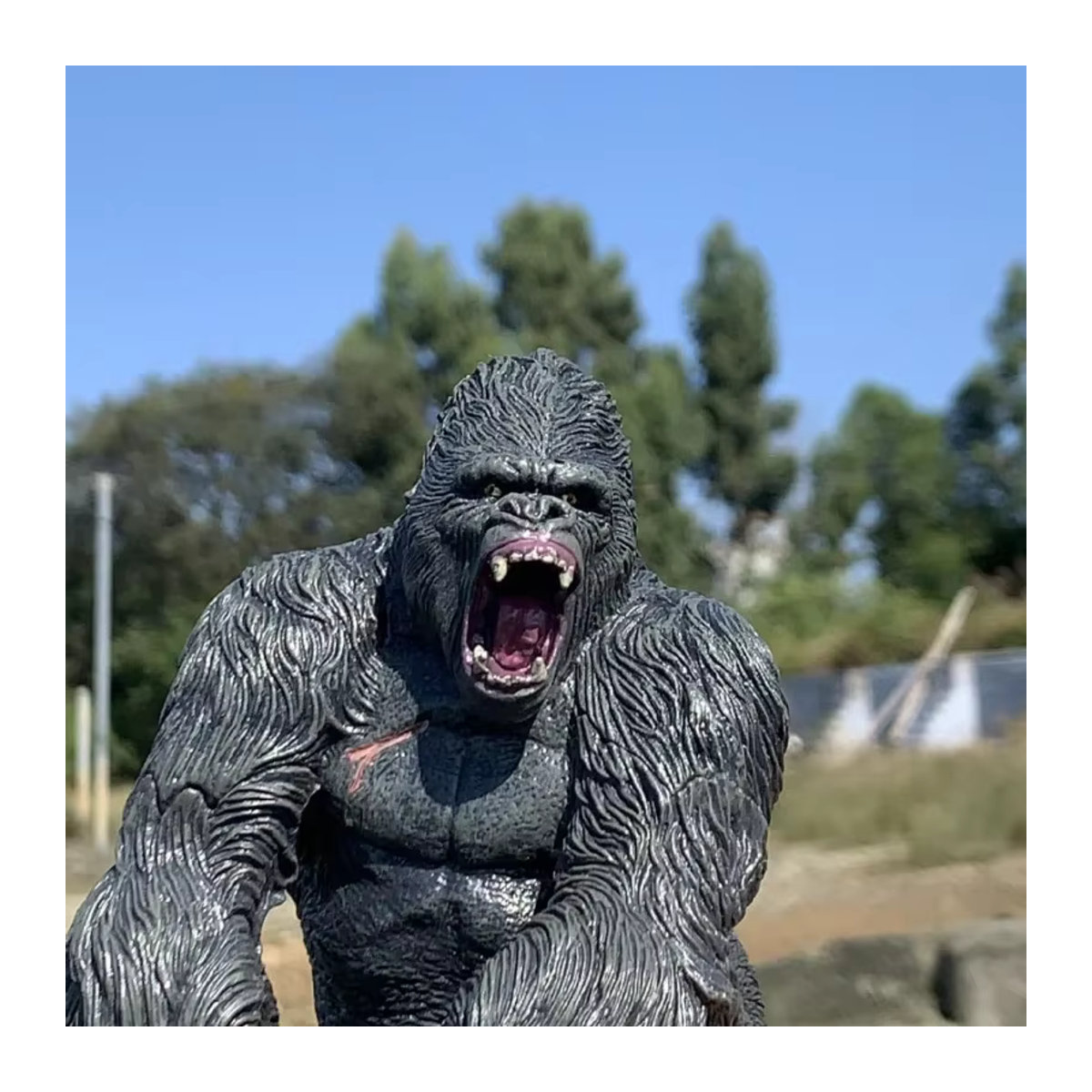 Bandai Godzilla vs Kong King Kong Gorilla Modellfigur aus Kunststoff, Grau, Höhe: 15 cm - Bild 3