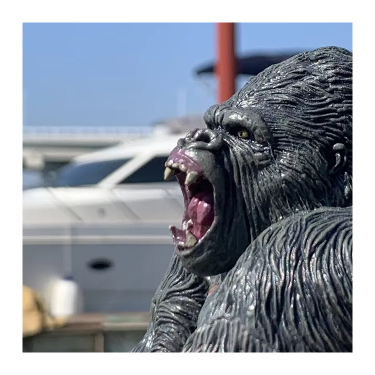 Bandai Godzilla vs Kong King Kong Gorilla Modellfigur aus Kunststoff, Grau, Höhe: 15 cm - Bild 4