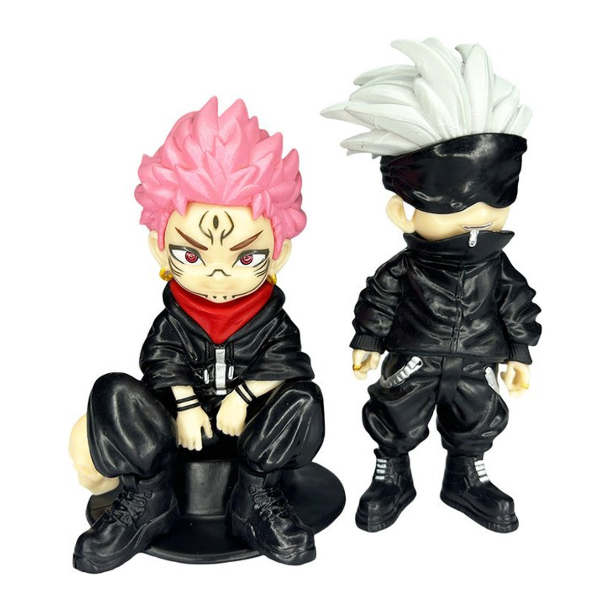 Bandai Gojo Satoru Anime Figur in hockender Haltung, mehrfarbige Sammelfigur aus Kunststoff - Bild 1