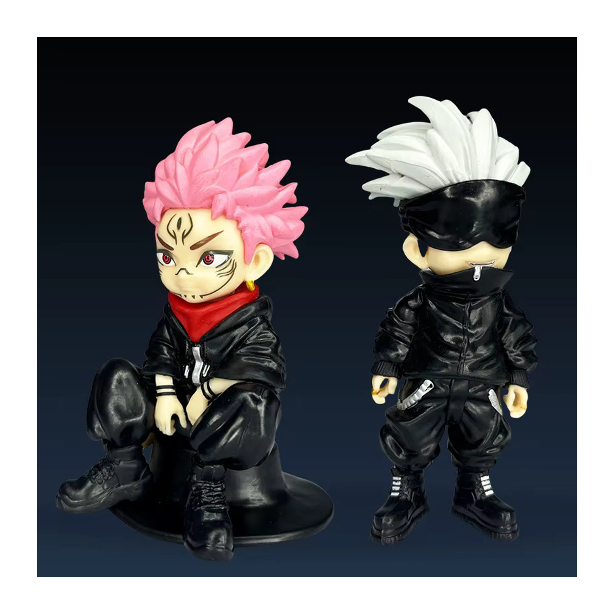 Bandai Gojo Satoru Anime Figur in hockender Haltung, mehrfarbige Sammelfigur aus Kunststoff - Bild 2