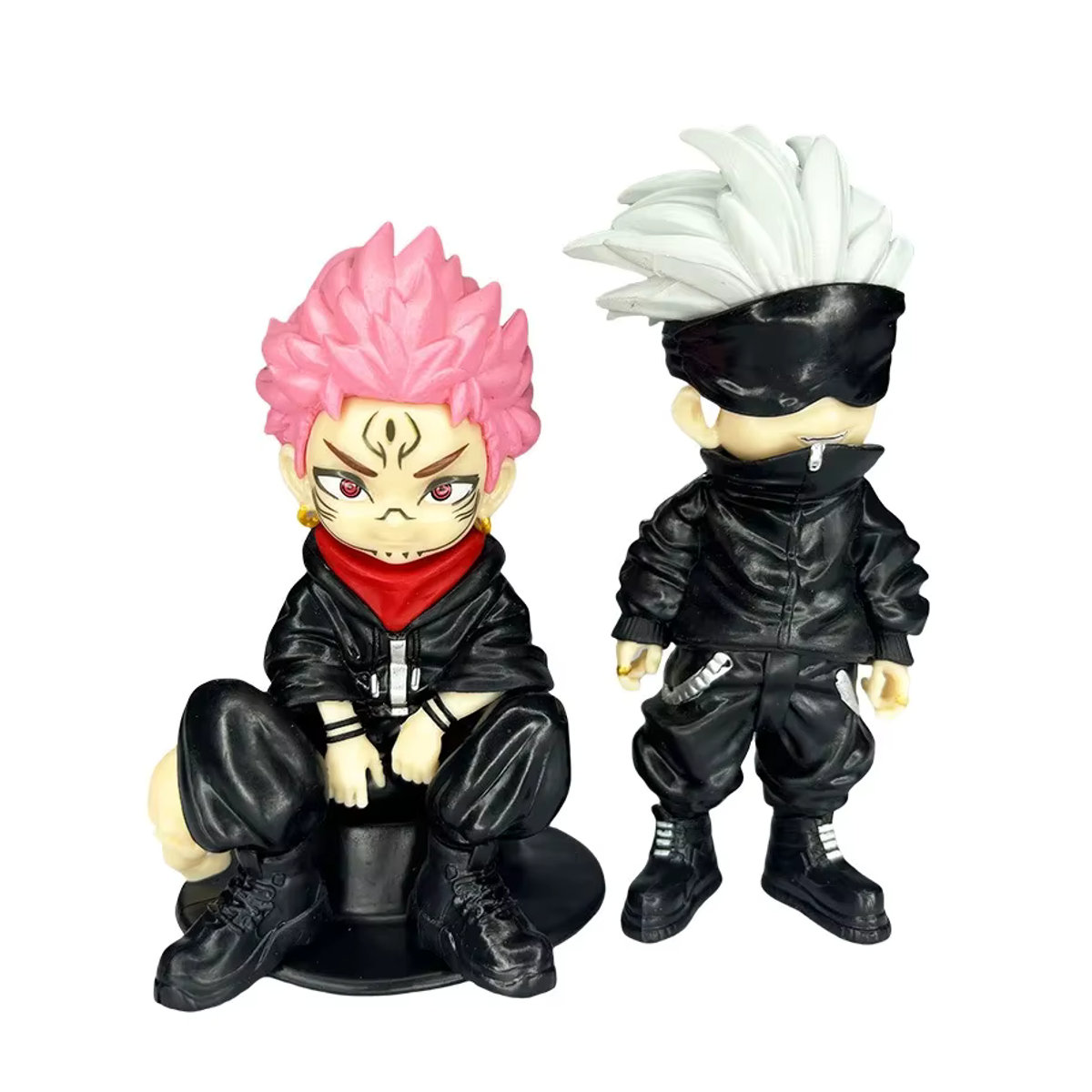 Bandai Gojo Satoru Anime Figur in hockender Haltung, mehrfarbige Sammelfigur aus Kunststoff - Bild 4