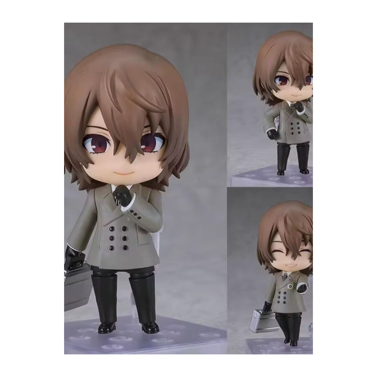 Bandai Goro Akechi Actionfigur mit austauschbarem Gesicht in Grau - Bild 1