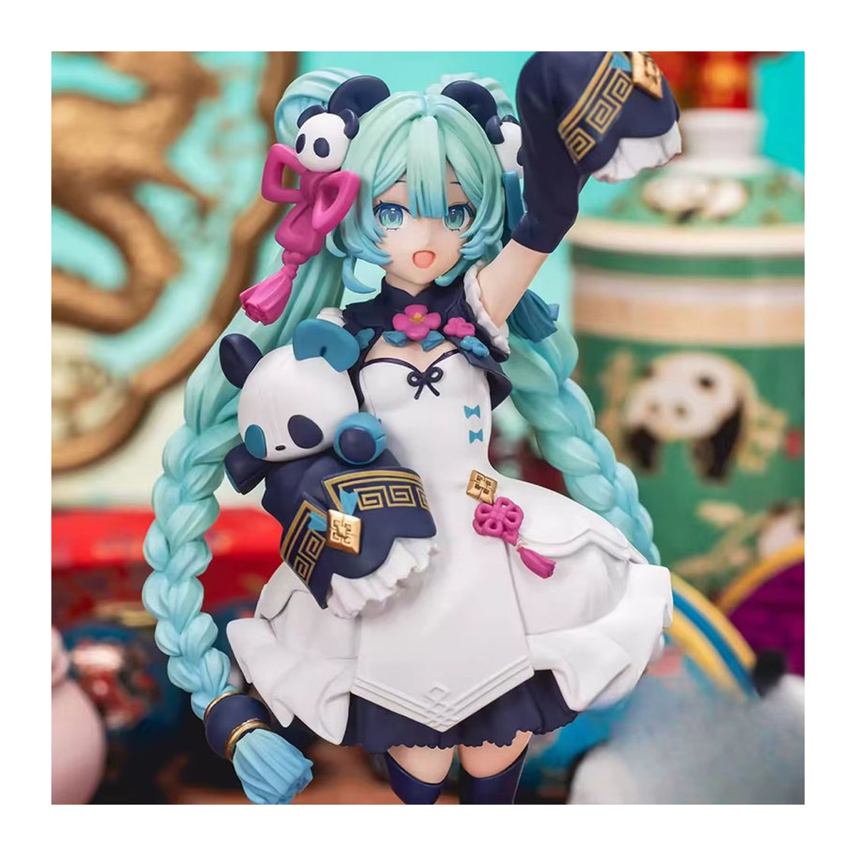 Bandai Hatsune Miku Actionfigur Panda National Style in Mehrfarbig, PVC Anime Modell für dein Desktop-Ornament, Höhe: 18 cm - Bild 5