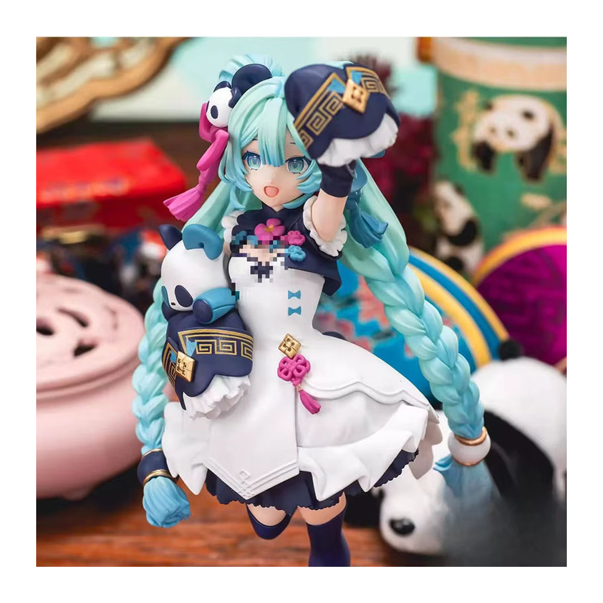 Bandai Hatsune Miku Actionfigur Panda National Style in Mehrfarbig, PVC Anime Modell für dein Desktop-Ornament, Höhe: 18 cm - Bild 6