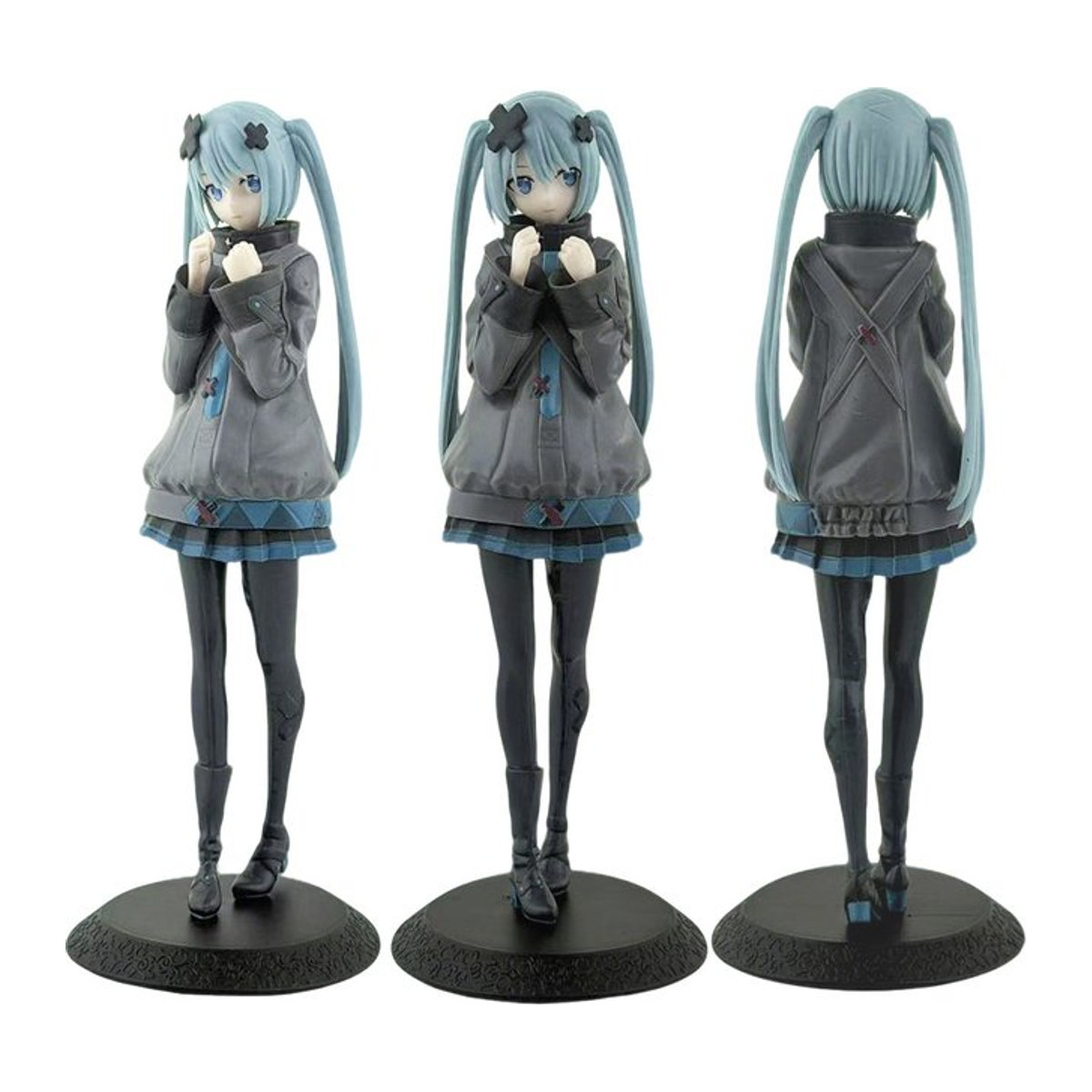 Bandai Hatsune Miku Anime Action Figur in Grau, 8 Zoll Modellspielzeug aus Kunststoff, Höhe: 20,32 cm - Bild 1