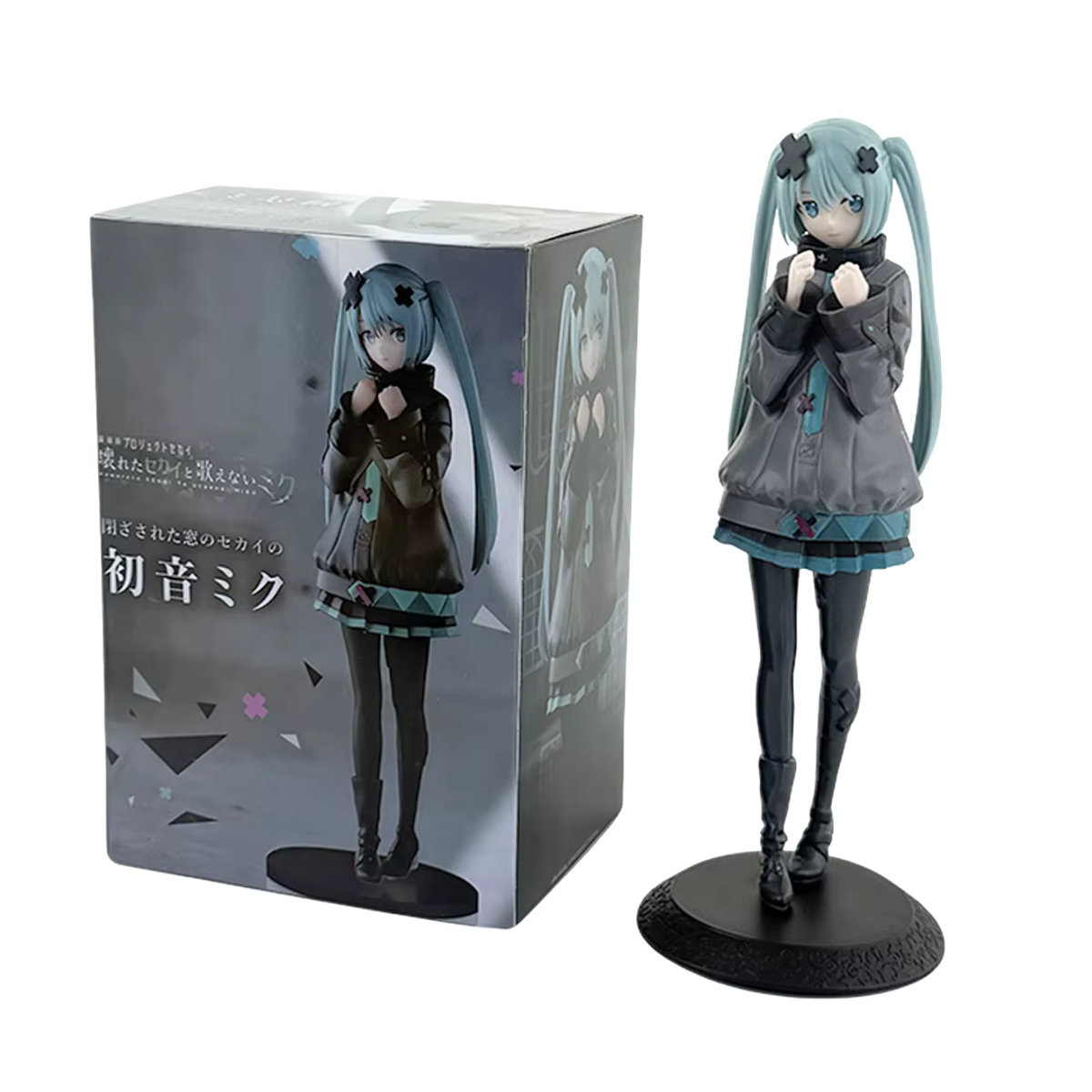 Bandai Hatsune Miku Anime Action Figur in Grau, 8 Zoll Modellspielzeug aus Kunststoff, Höhe: 20,32 cm - Bild 3