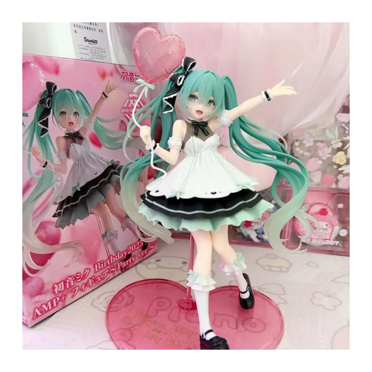 Bandai Hatsune Miku Anime-Figur aus Kunststoff, mehrfarbige Kawaii Cartoon Actionfigur für Kinder und als Dekoration - Bild 5