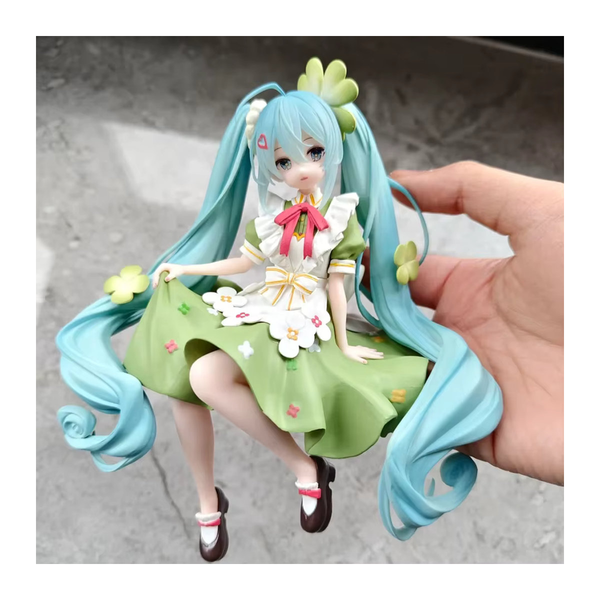 Bandai Hatsune Miku Anime-Figur Blumenfee in Sitzposition, mehrfarbige PVC-Actionfigur für Sammler - Bild 5