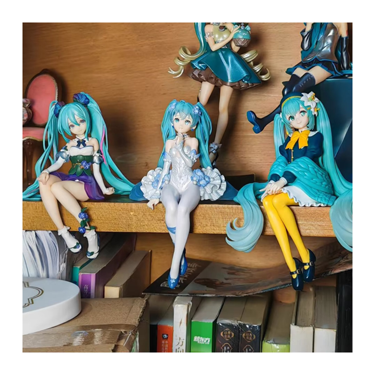 Bandai Hatsune Miku Anime-Figur Blumenfee in Sitzposition, mehrfarbige PVC-Actionfigur für Sammler - Bild 6