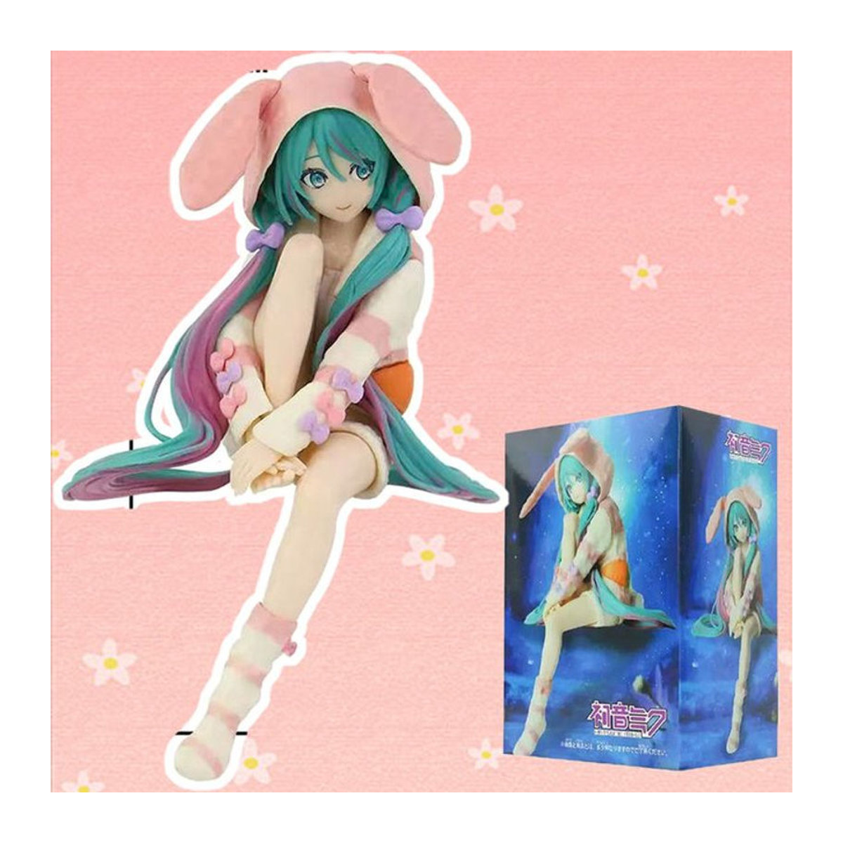Bandai Hatsune Miku Anime Figur im Kaninchen-Ohr Pyjama, mehrfarbig, Höhe: 14 cm - Bild 1