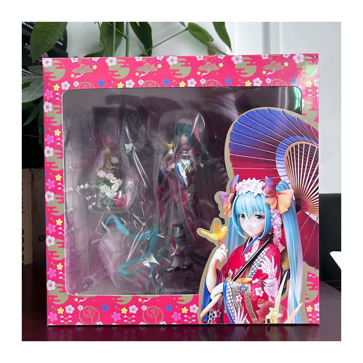 Bandai Hatsune Miku Anime Figur im Kimono mit Regenschirm, mehrfarbige dekorative Statue aus Kunststoff - Bild 2