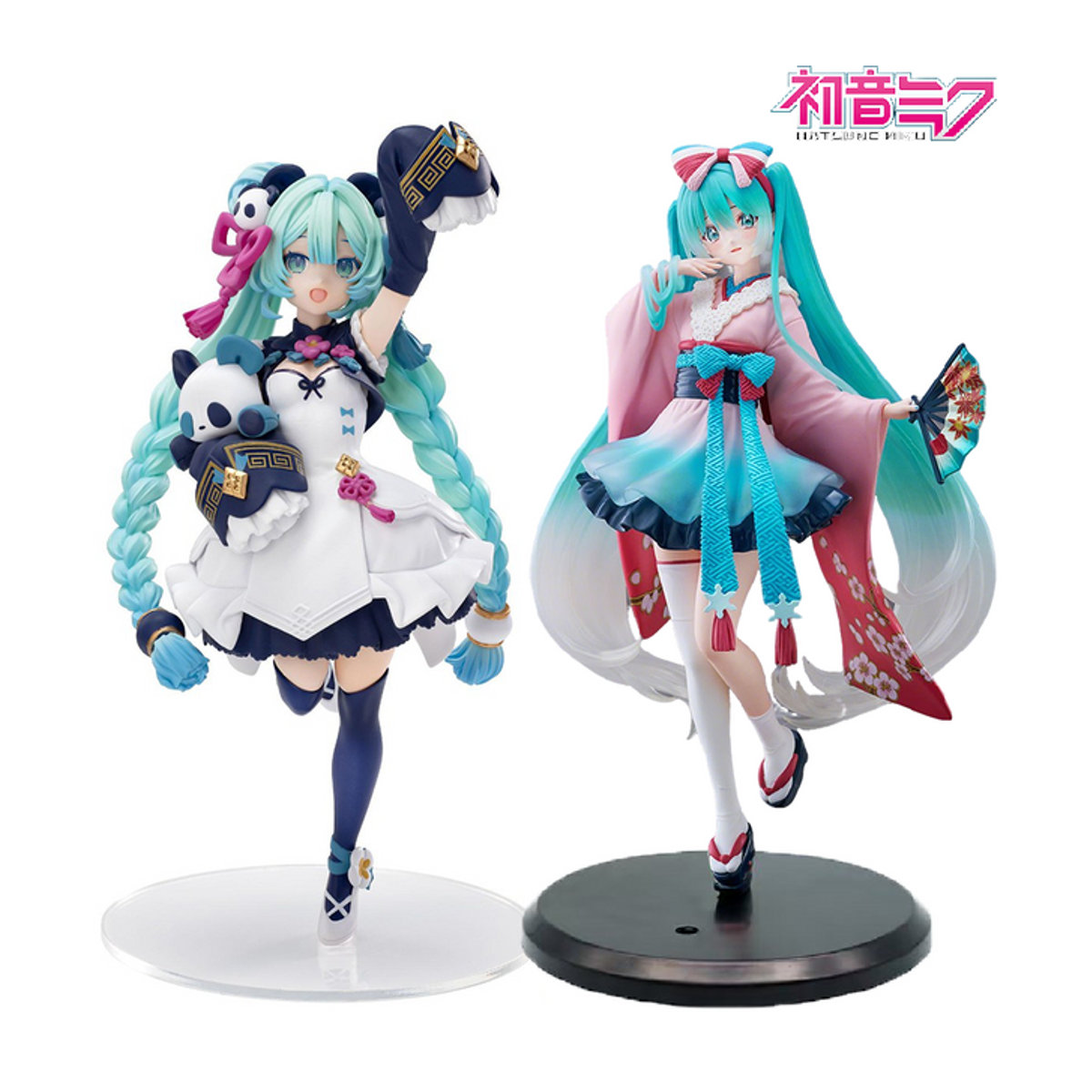 Bandai Hatsune Miku Anime Figur im Kimono-Stil, mehrfarbige Tischdekoration aus Kunststoff - Bild 1