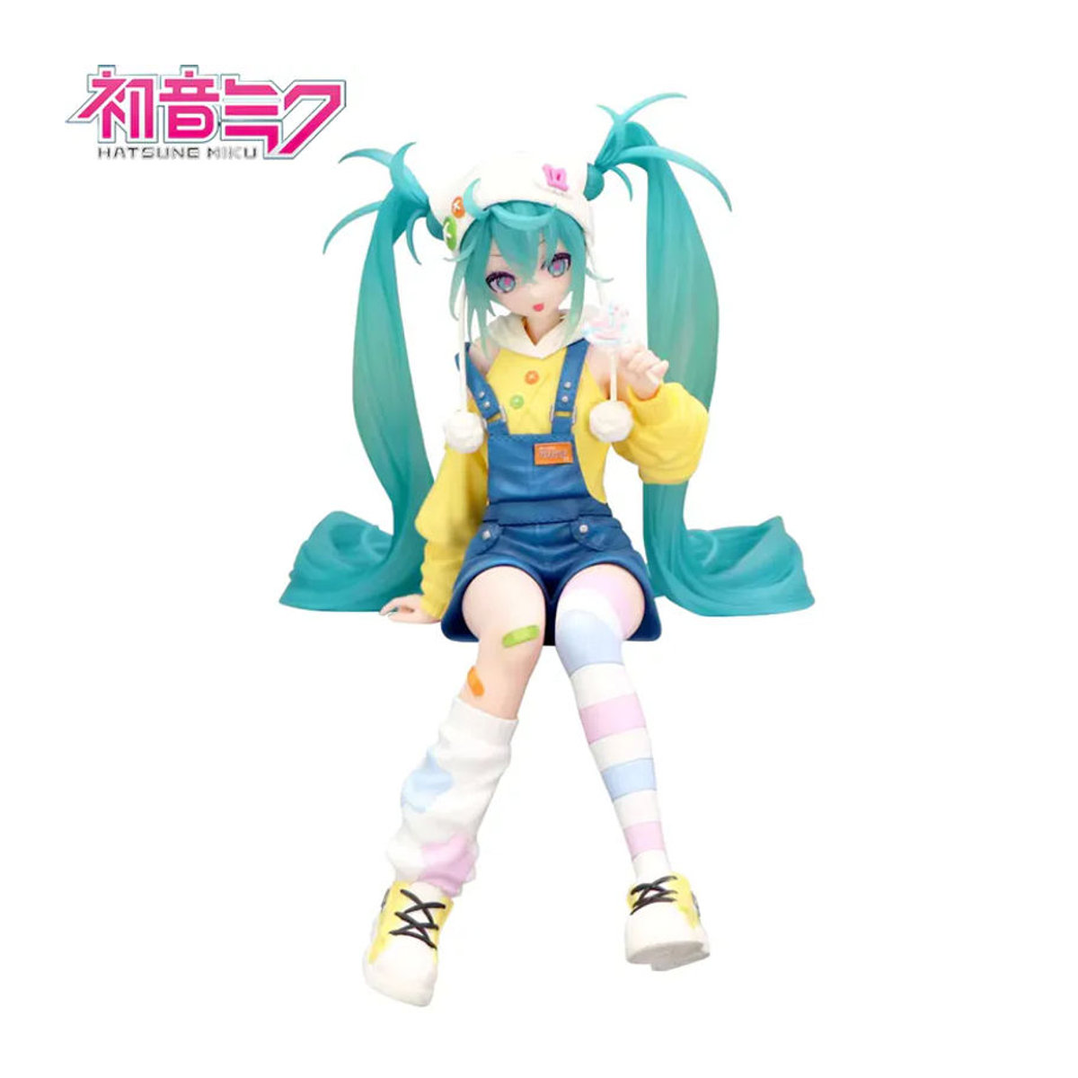 Bandai Hatsune Miku Anime-Figur in sitzender Pose mit Lollipop, mehrfarbige PVC-Actionfigur zur Dekoration - Bild 2