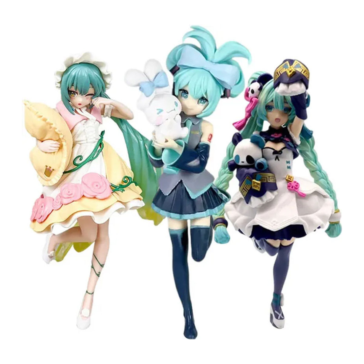 Bandai Hatsune Miku Anime-Figur mit vierblättrigem Kleeblatt und floralem Design, mehrfarbig, aus Kunststoff - Bild 1